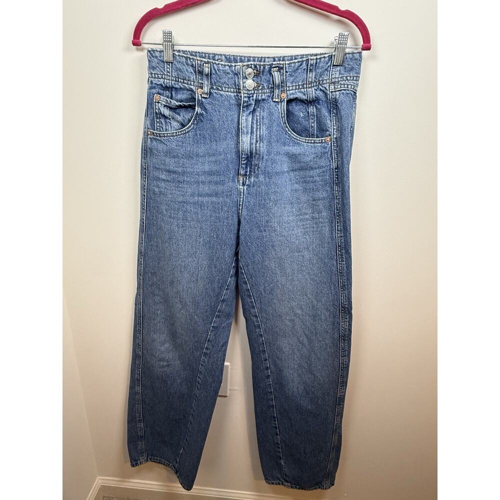Free People We The Free Astor Straight Jean Womens Size 29 High Rise Casual Boho